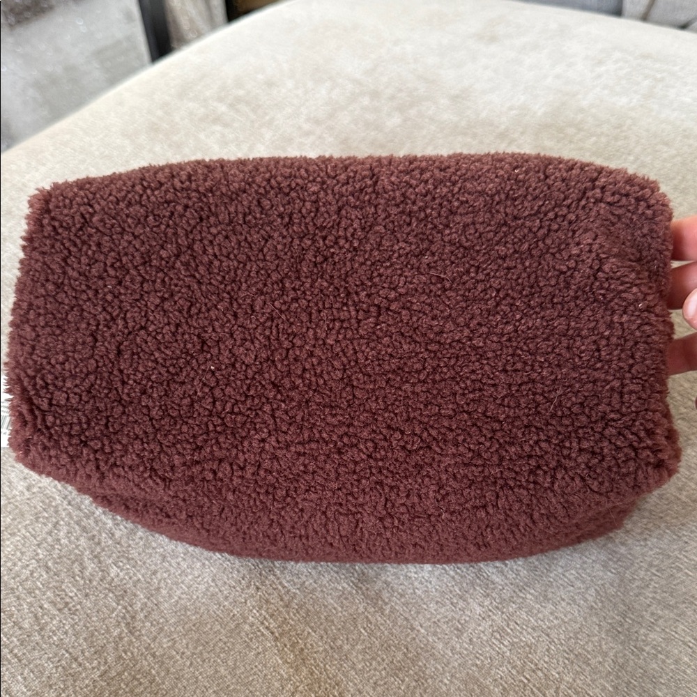 Lululemon Athletica Brown Fleece Makeup Pouch with Gold Accents - Picture 5 of 16